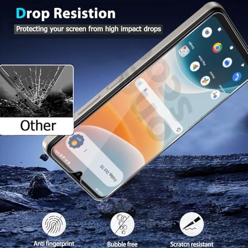 [2 Pack Tempered Glass Screen Protector Compatible with Cricket Icon Privacy