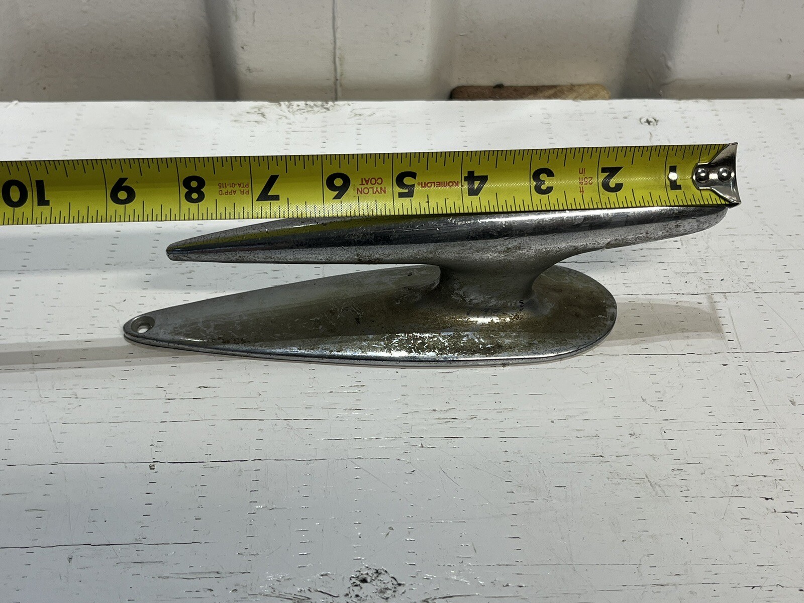 Vintage Chromed Brass Cleat, Chris Craft Cleat 8” Long