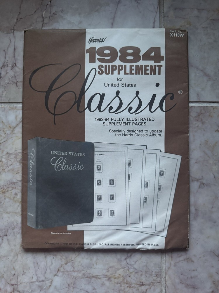 1984 HARRIS U.S. CLASSIC SUPPLEMENT PAGES, NEW. X113W