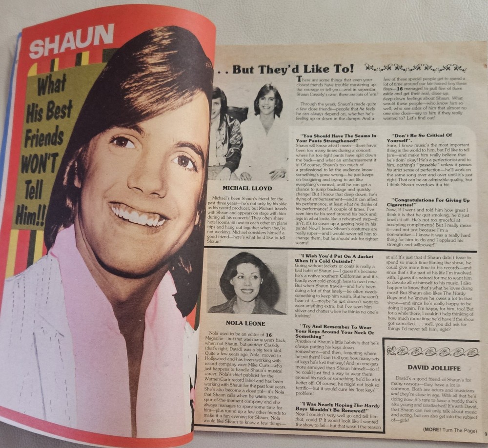 16 Magazine September 1978 ACE, MANILOW, ROLLERS, BEE GEES, KISS, CASSIDY