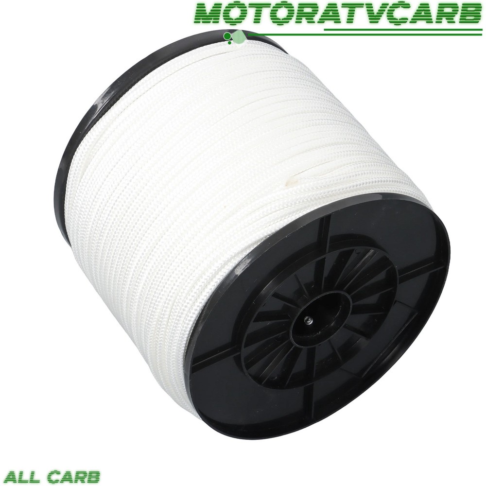 ALL-CARB Nylon Rope Solid Braided 1/4" × 500' Strong Durable Weatherproof White