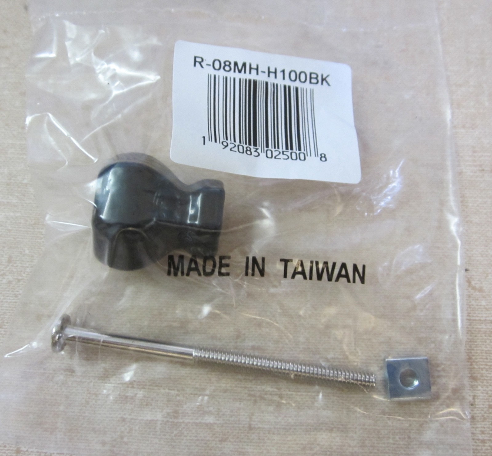 Set 12 NEW Small 1” BLACK Hexagonal GLASS Cabinet KNOBS w/ Nickel Bolts