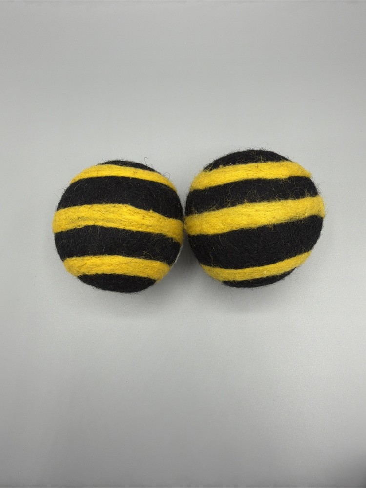 Wool Dryer Balls 4 Pack Bumble Bee Ladybug Set Eco Clean Environment Laundry
