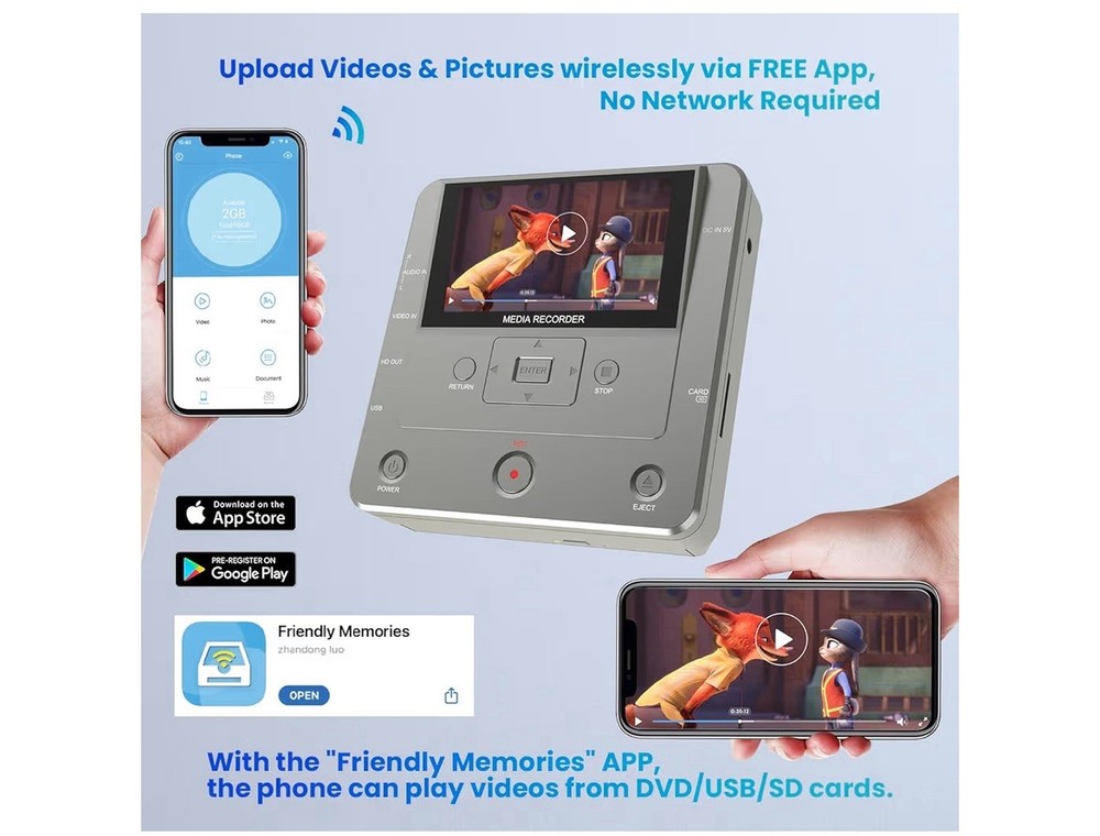 CLARIVIEWS Multi-Function Media Recorder, VHS to Digital - KR043B New Open Box
