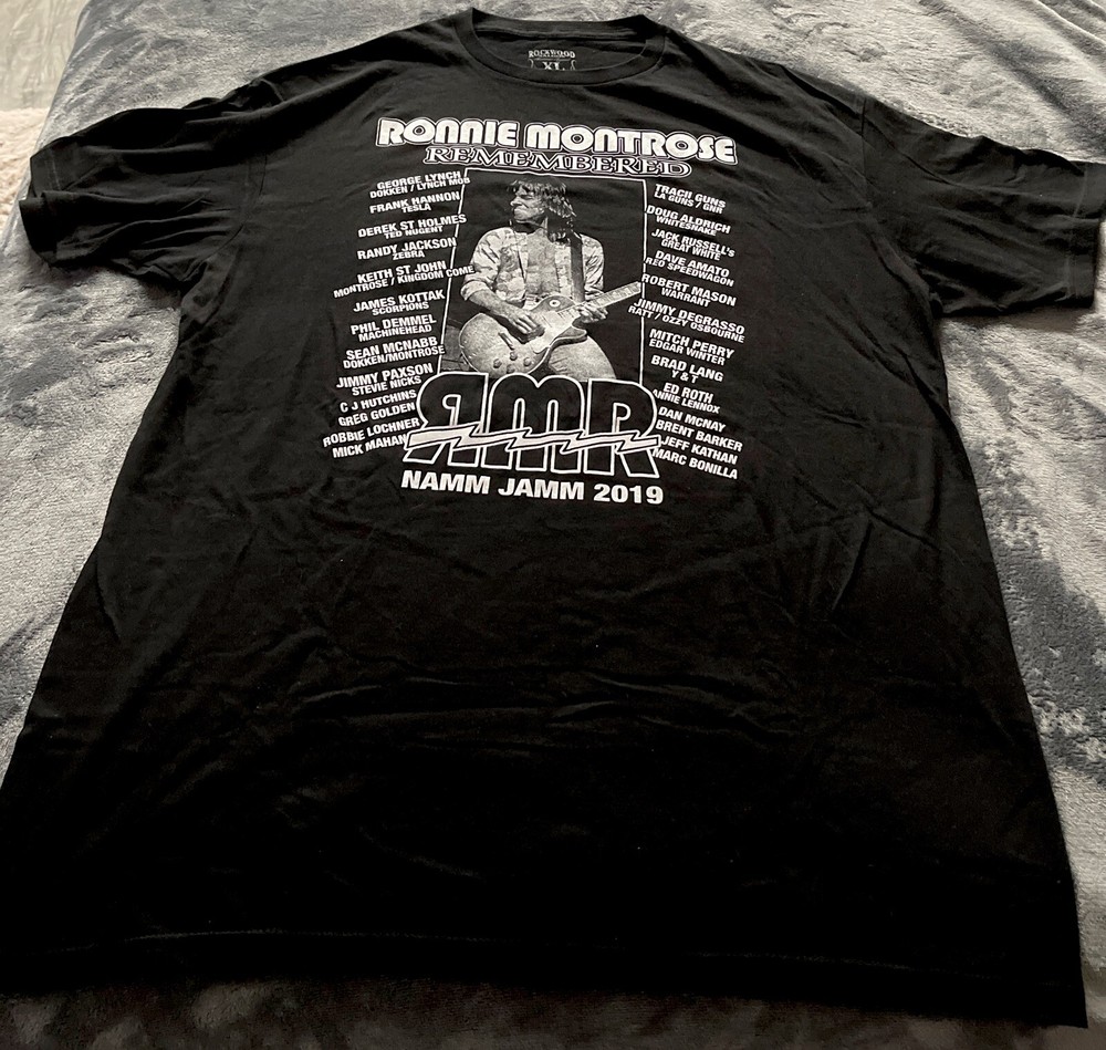 Ronnie Montrose Remembered 2019 NAMM Jam Concert T Shirt L Various Artists