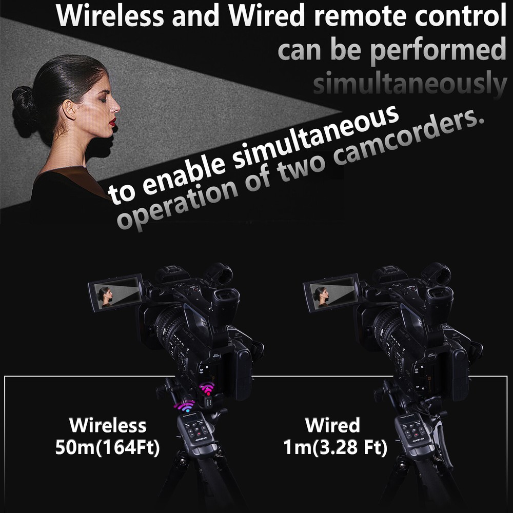 Camcorder Wireless Remote Control for Sony Canon Zoom Focus Recording Video IRIS