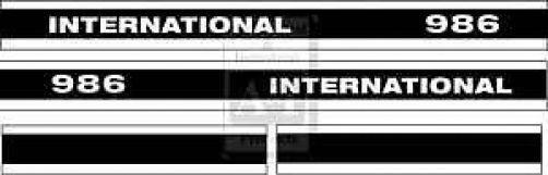 For International 986 With Cab Decal Set