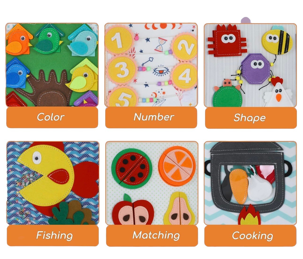 Busy Book Montessori Activity Felt Quiet Education Book Travel Toys Lion