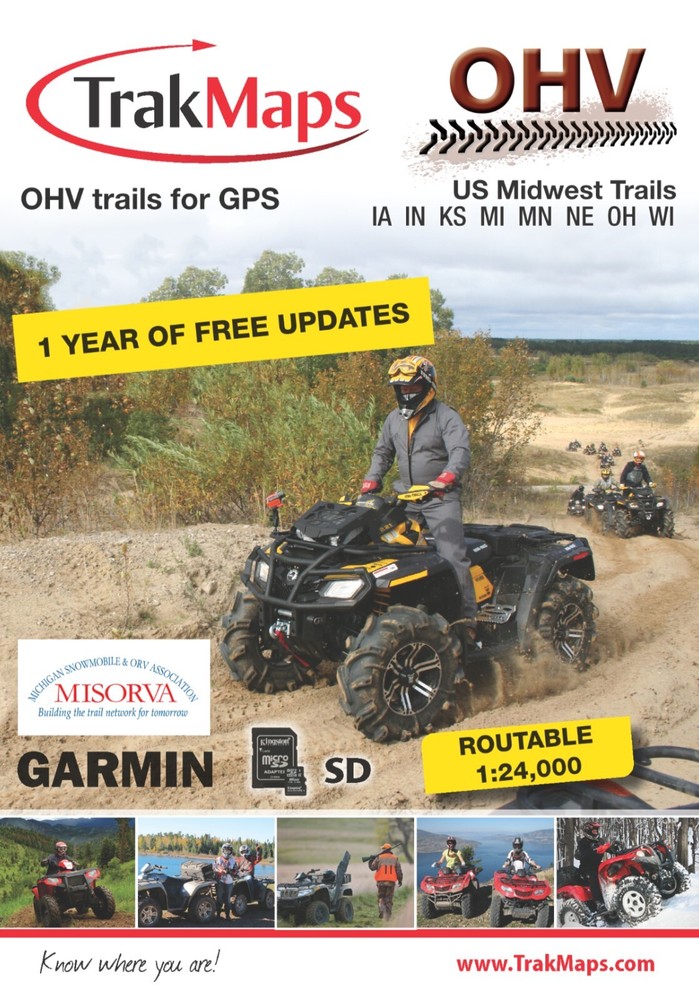 TrakMaps OHV US Midwest - Garmin GPS Map