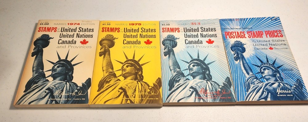 Harris Reference Catalog of Stamps of the USA, UN, CANADA Lot of 4 1974 - 1977
