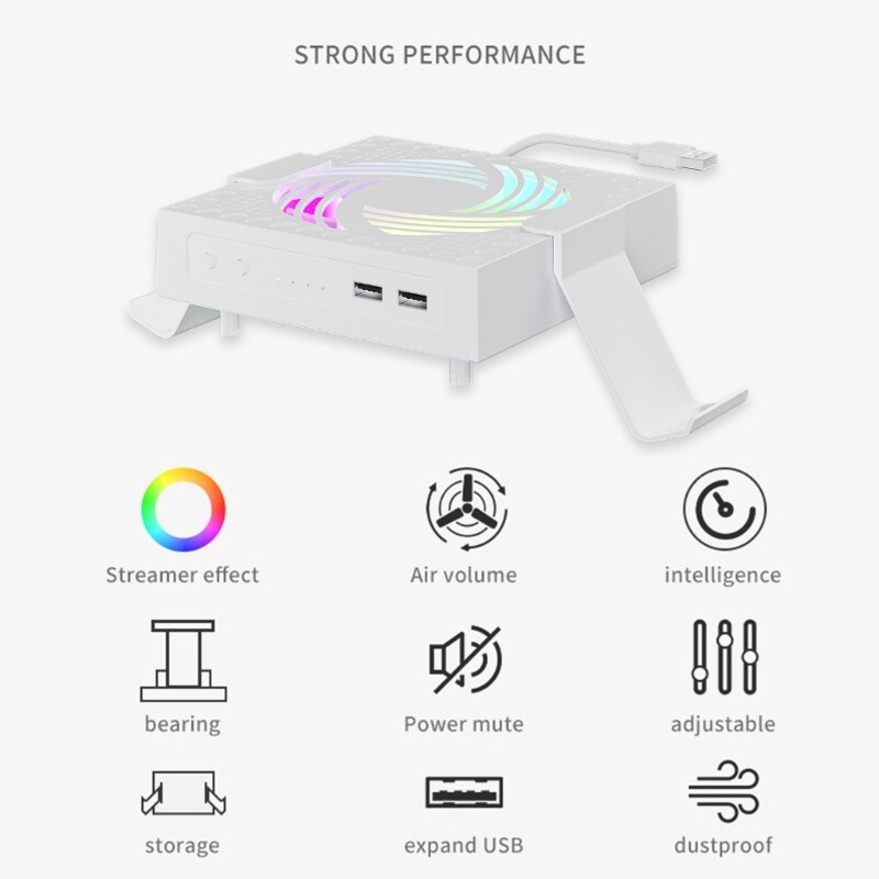 Cooling Fan with Light for Series Cooling System 3 Speed Adjustable