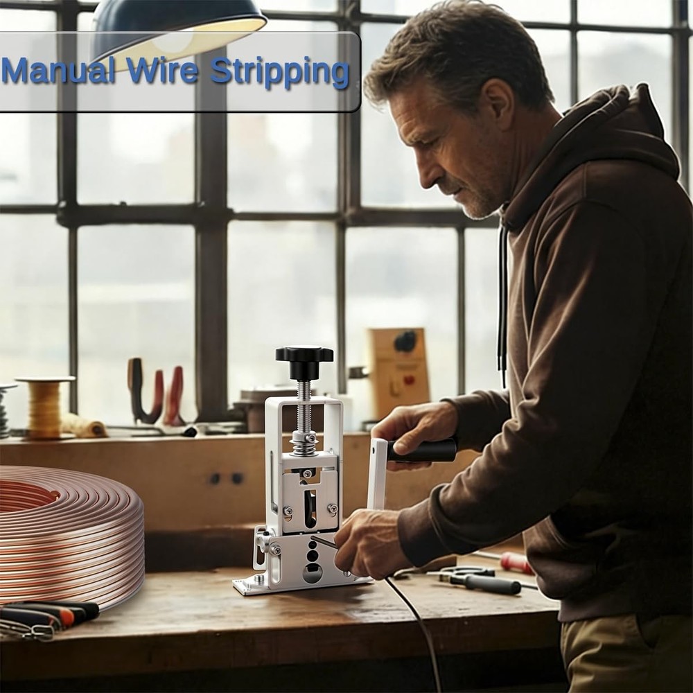 Wire Stripper Machine Manual, Scrapping Copper Cable Stripping Machine, Grey