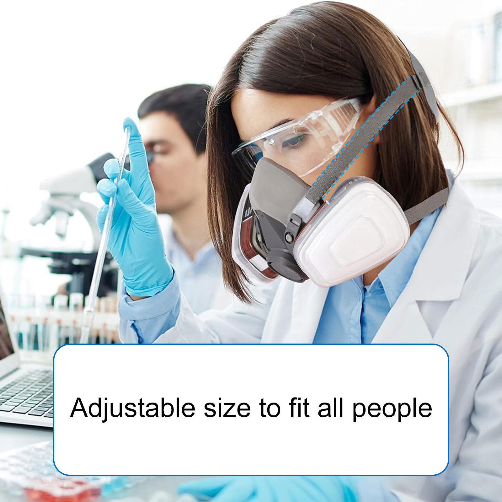 Head Harness Strap Assembly for 6200/6000/6100 Series Half Face Masks Respirator