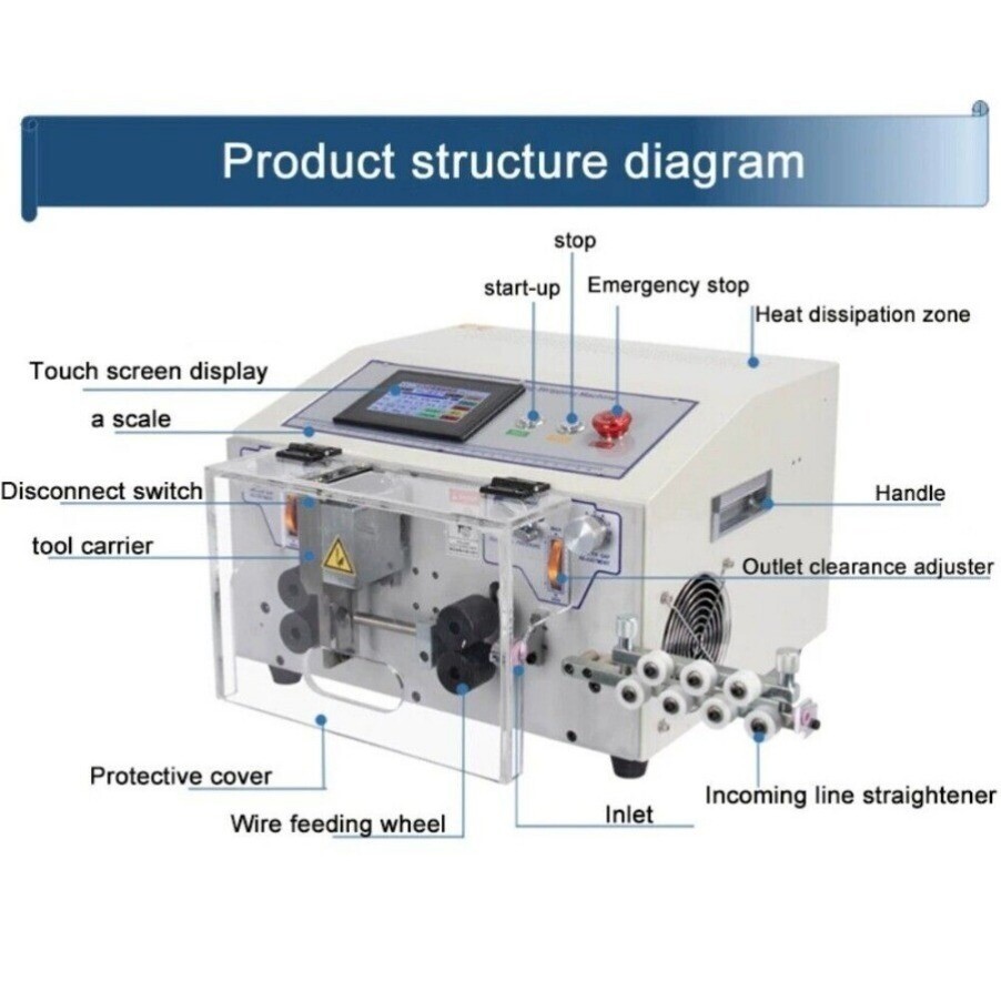 SWT508-SDB-S Computer Sheathed Cable Wire Stripping Cutting Peeling Machine