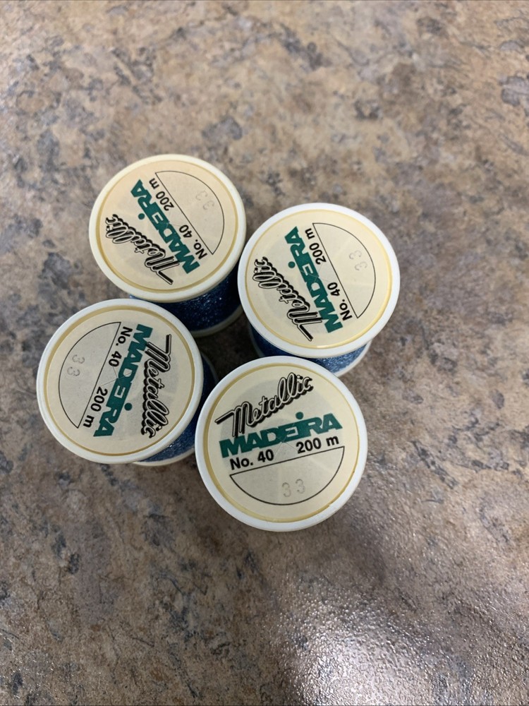 4 Spools MADEIRA Metallic Polyester Embroidery Thread 200M, # 33