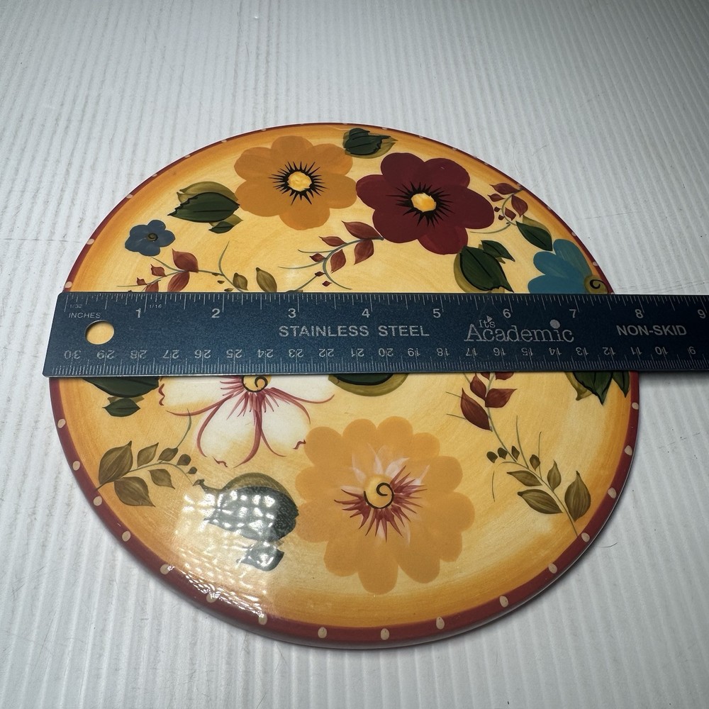 Oneida Round Ceramic Hand Painted Trivet
