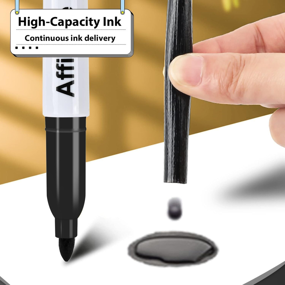 Permanent Markers, 100 Packspermanent Markers Bulk, Quick Dryingin One Second...
