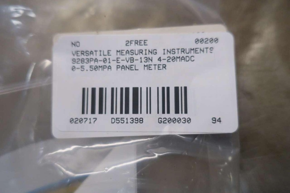 Versatile Measuring Instruments 9283PA-01-E-VB-13N Panel Meter D551398