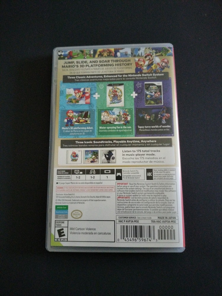 Replacement Case ONLY Super Mario 3d All-Stars Nintendo Switch Box UAE Version