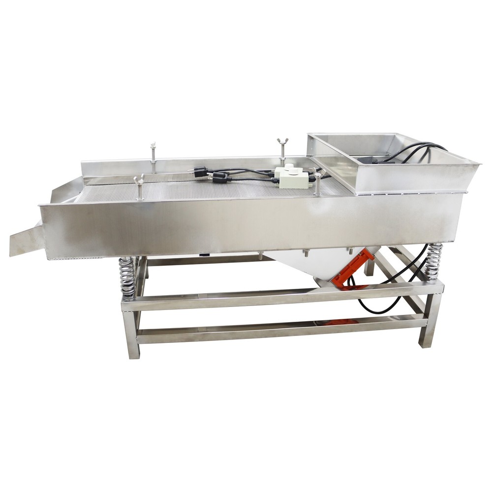 Electric Linear Vibrating Screen Sifter Sieve Machine 3mm Screen Single Layer