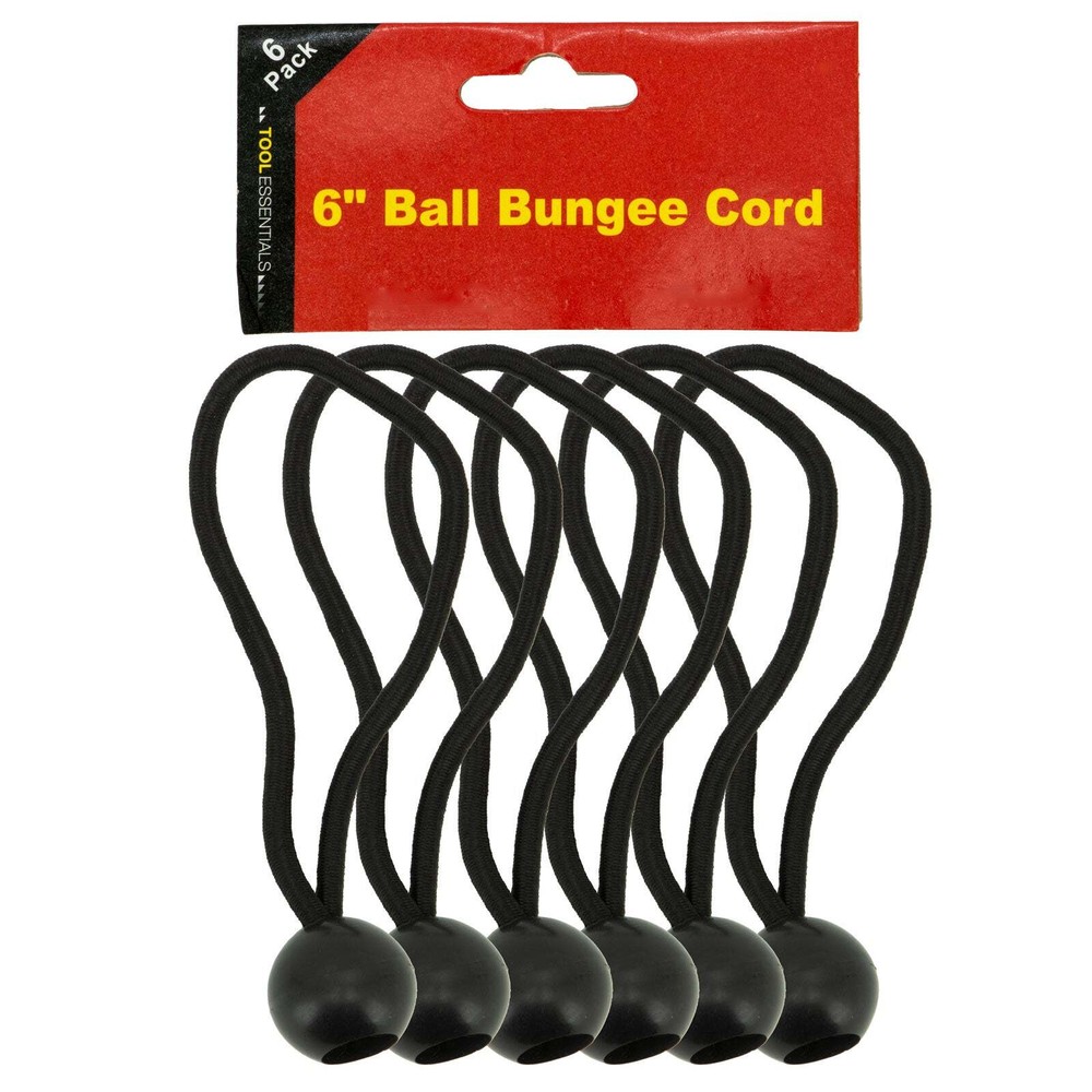 Tool Essentials 6pc 6" Ball Bungee Cord Set