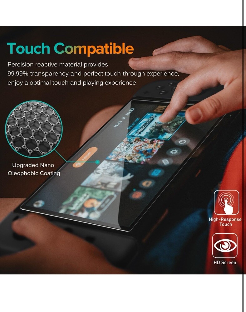 3-Pack Screen Protector Tempered Glass for Nintendo Switch