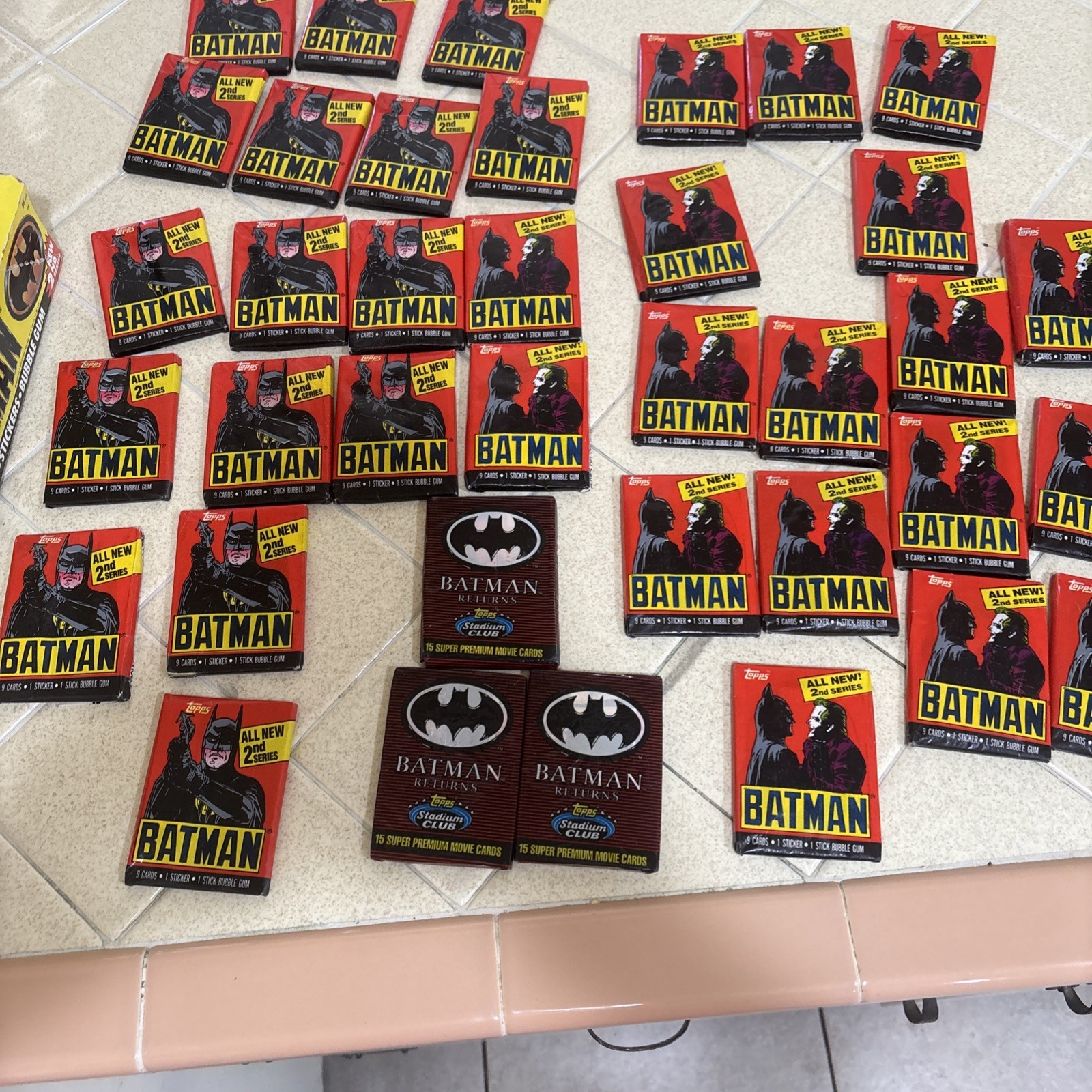 Batman Movie Series 1- Vintage Trading Wax Trading Card Box 39 set Topp