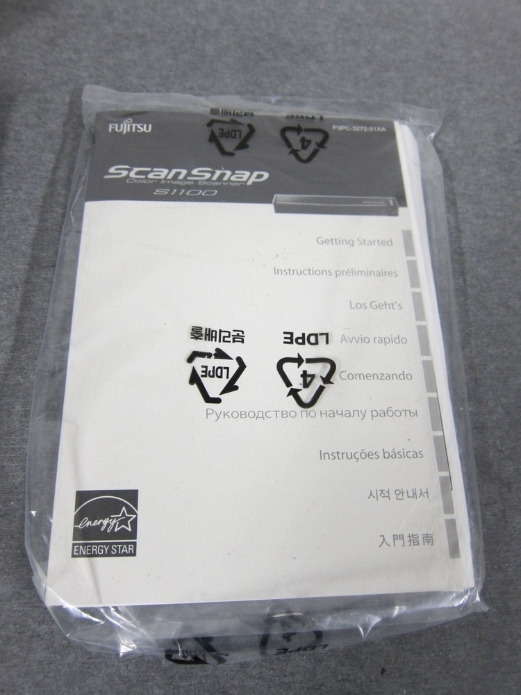 Fujitsu ScanSnap S1100 Document Scanner w/ USB Cable