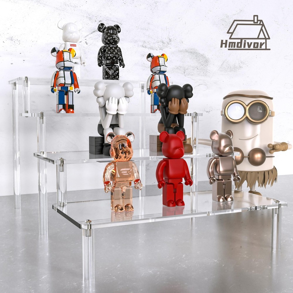 Acrylic Risers for Display 1 Pack 4 Tier Acrylic Display Risers Perfume Stand, C