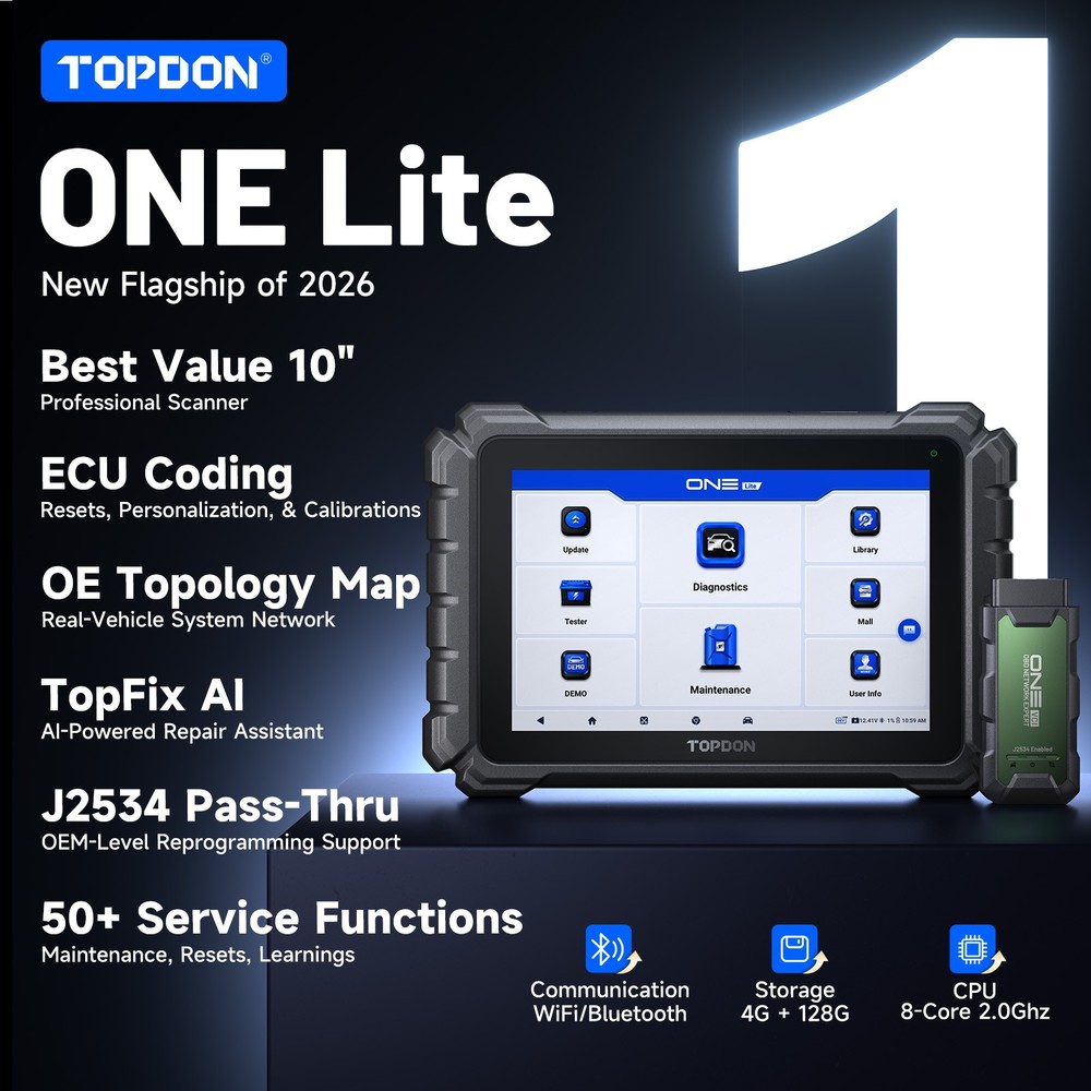 🔥2026 TOPDON ONE Lite 10.1" Diagnostic Scan Tool ECU Coding & J2534 Programming
