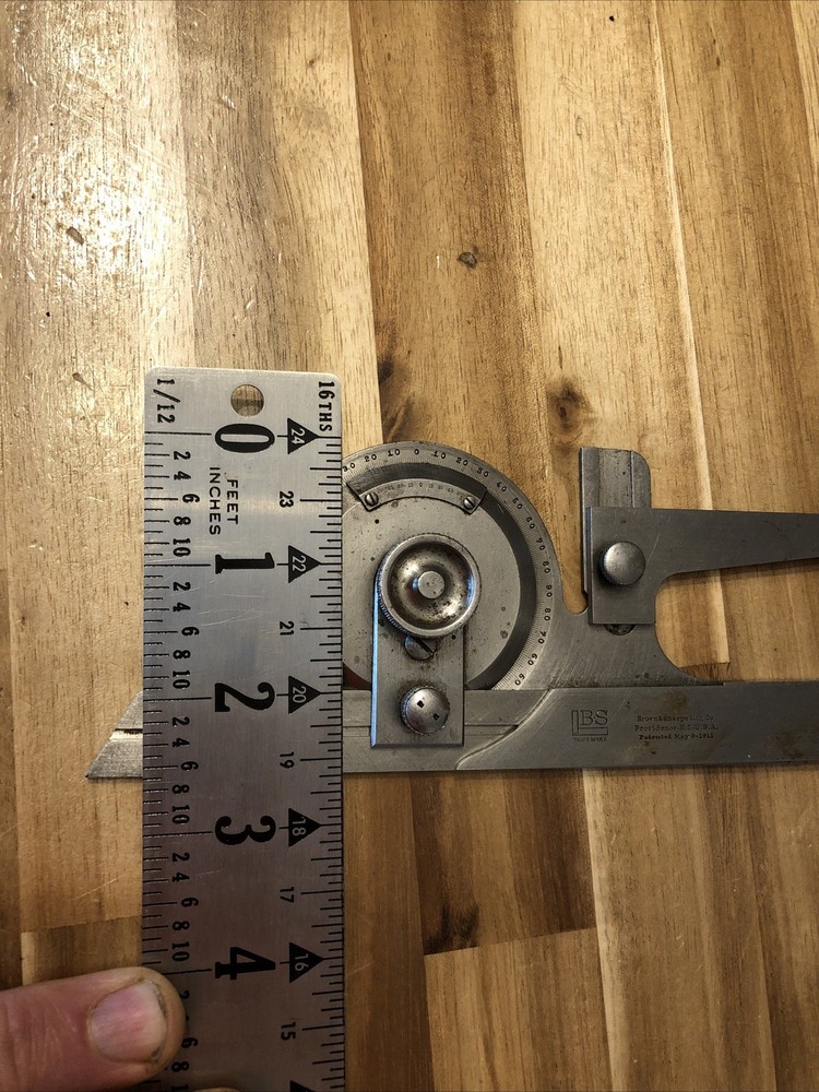 A Brown & Sharpe UNIVERSAL BEVEL PROTRACTOR (Micrometer Protractor) May 9, 1911