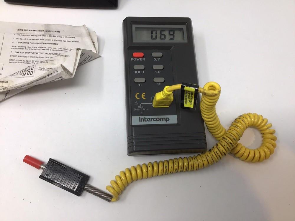 Intercomp Pyrometer Digital Thermometer Model 360019 w/ Case Tested Works