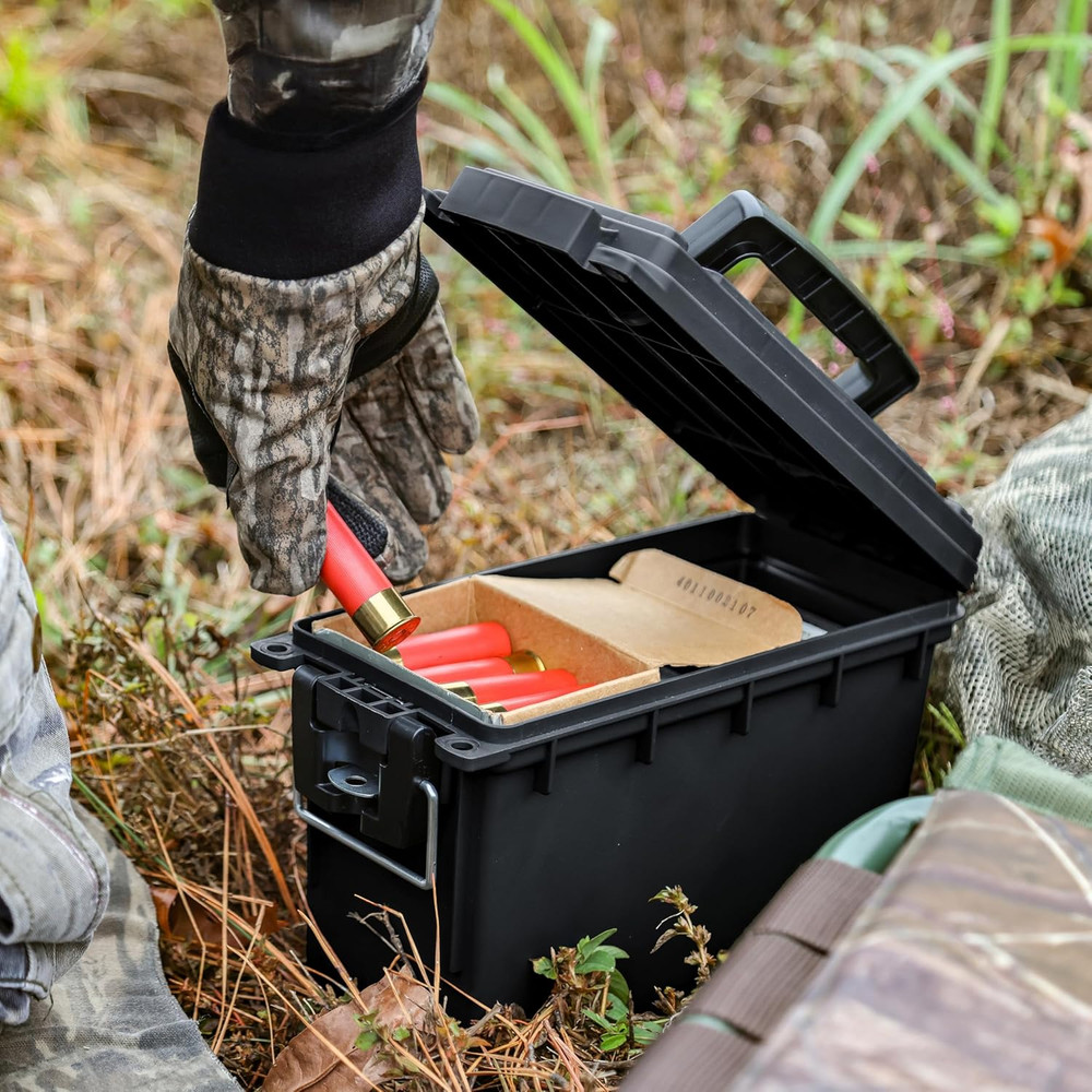 12629 Ammo Storage Box, Stackable .30 Cal Field Boxes, Water and Dust Resistant,