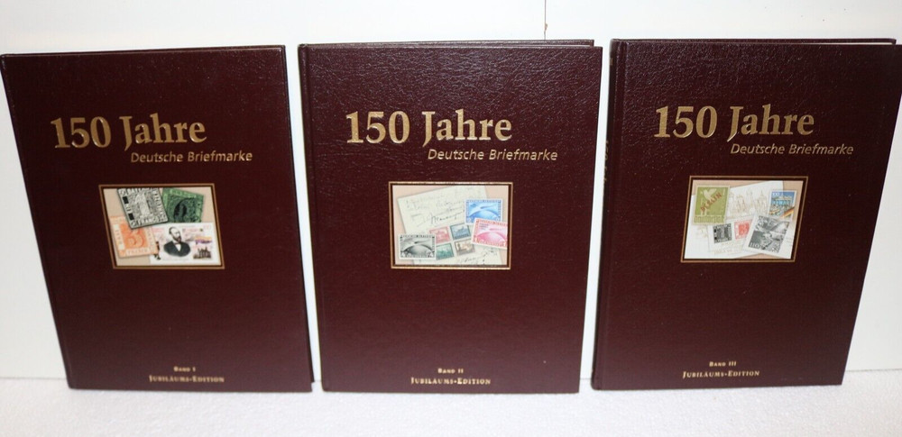 Jahre Deutsche 150 Years 3 Vol Book Set 1998 Germany Stamp Deutsche Post