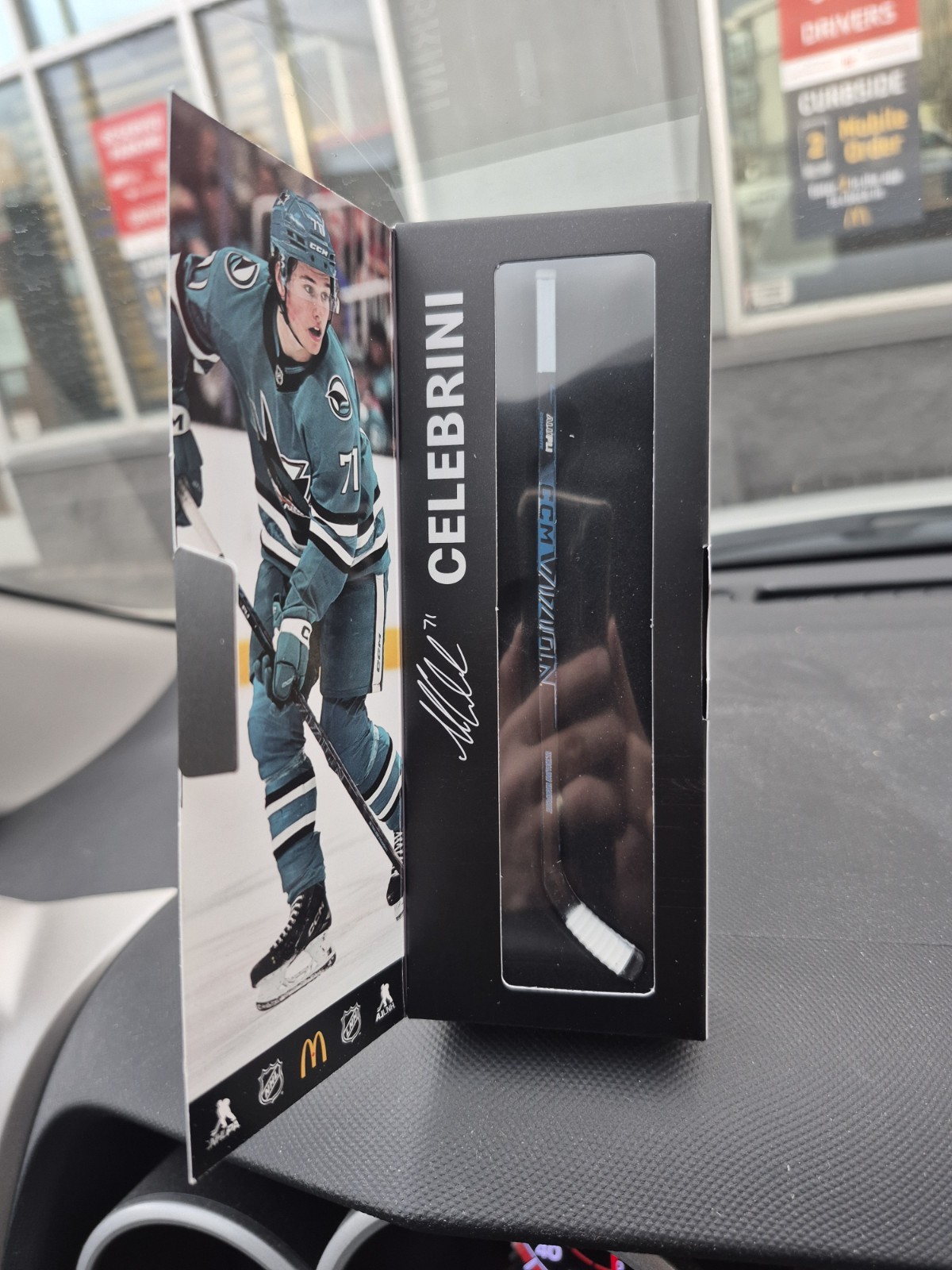 Macklin Celebrini McDonald's NHL Star Sticks 2025-2026 Canada Exclusive Sharks