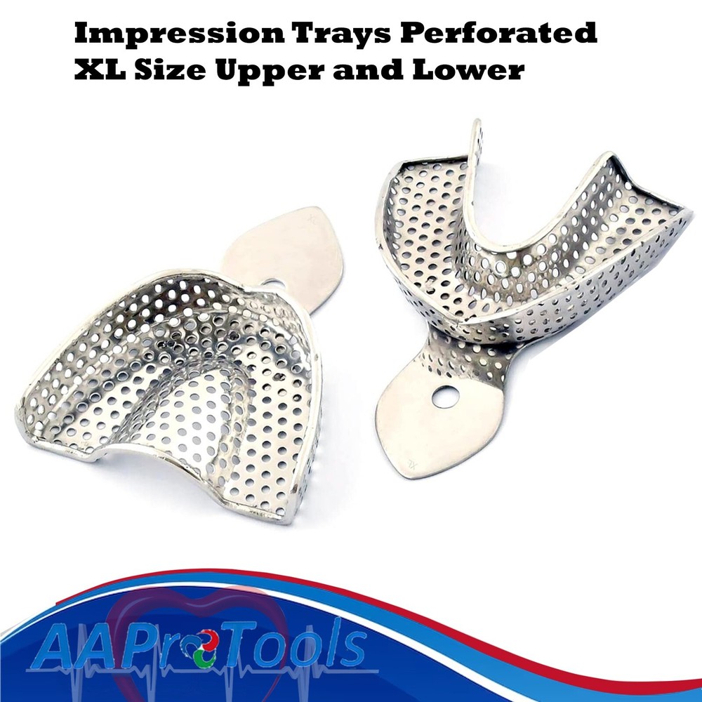 AA Pro Impression Tray Perforated XL UPPER & LOWER Place impression Material DEN
