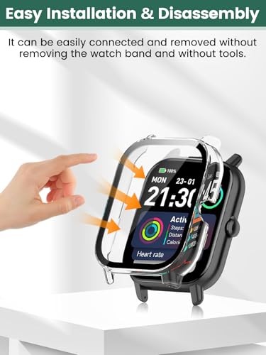 2-Pack Protective Case Cover Compatible with Trunsif 1.85" 2 Pack Clear