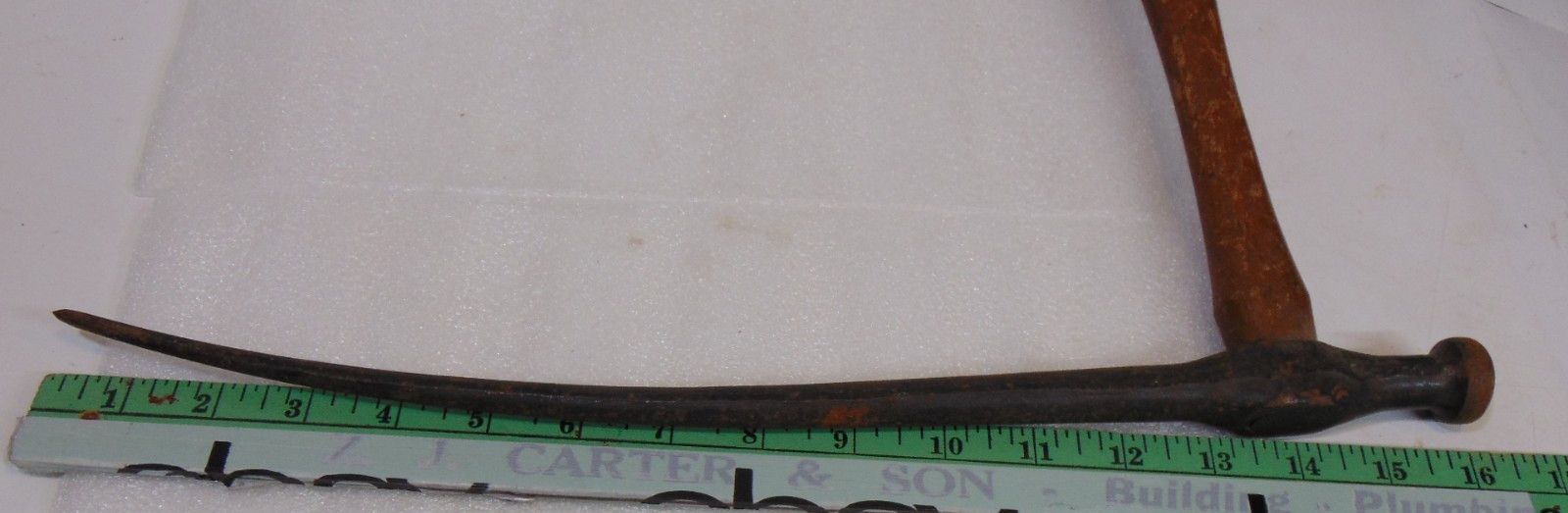 16" Long Picking Hammer Tool Auto Body Pick Wood Handle Vintage Cobblestone VTG