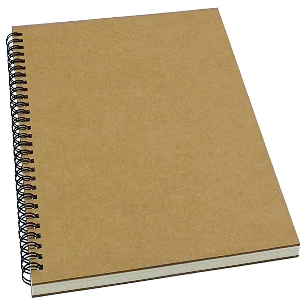 Spiral Notebook/Spiral Journal Lined, B5 Hard Kraft Cover Wire Bound Notebook...