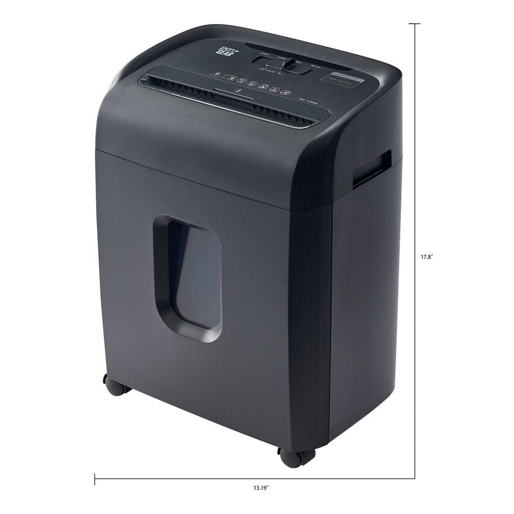 8 Sheet Microcut Rolling Shredder Document Shredding with Pullout Basket Office