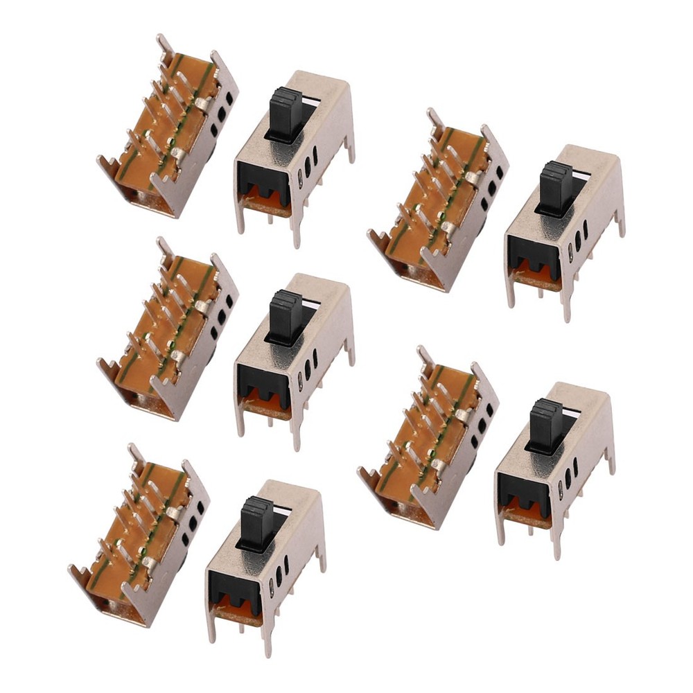 20Pcs 3 Position 8P 2P3T Panel Mount Mini Slide Switch Latching Power Switch
