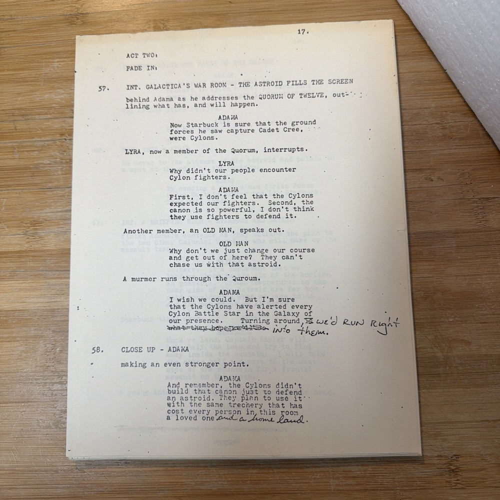 Galactica First Draft Teleplay Copy