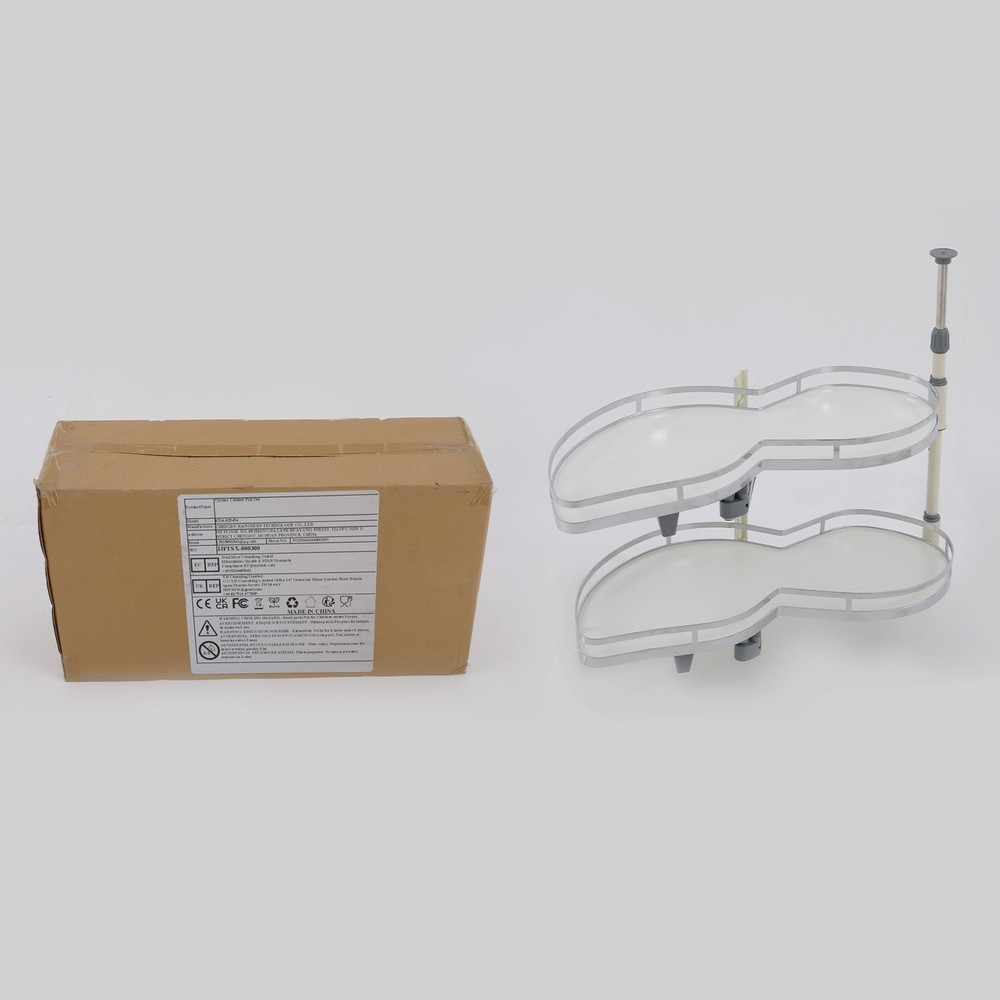 2 Tier Swing Tray Left Blind Corner Kitchen Cabinet Pull Out Kitchen Organizer