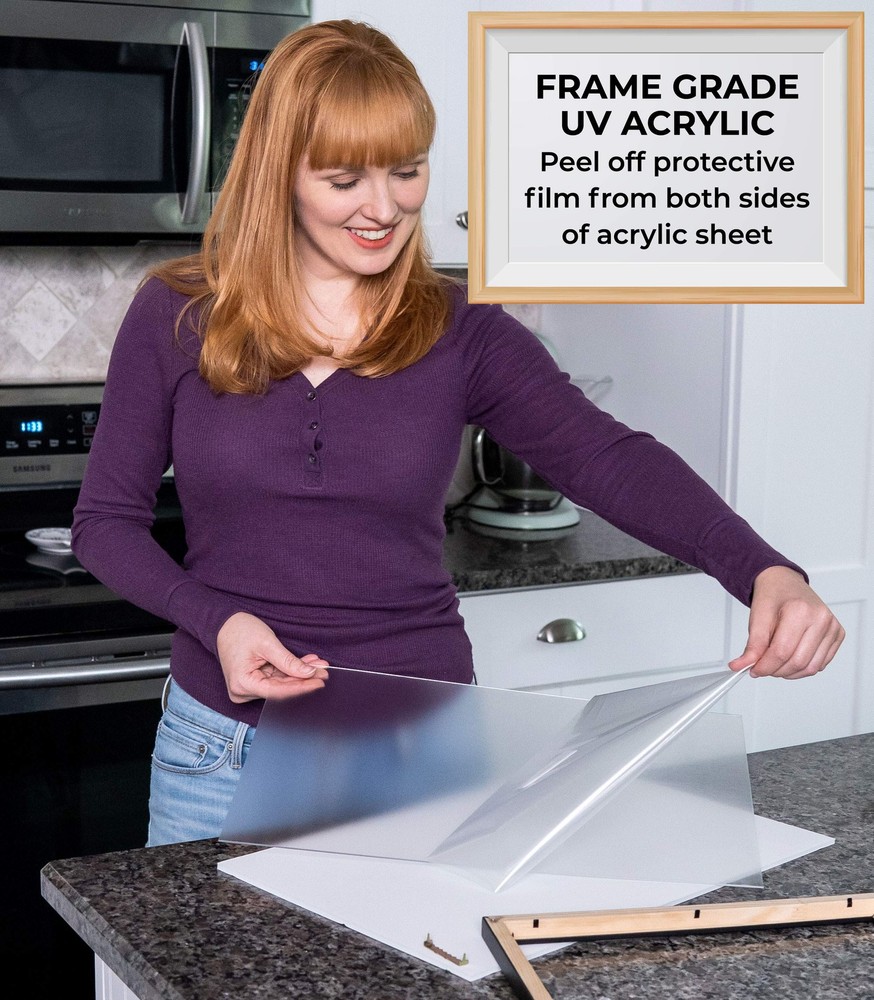 27x9 Frame Black Solid Wood Picture Frame - Complete Modern Photo Frame Includes