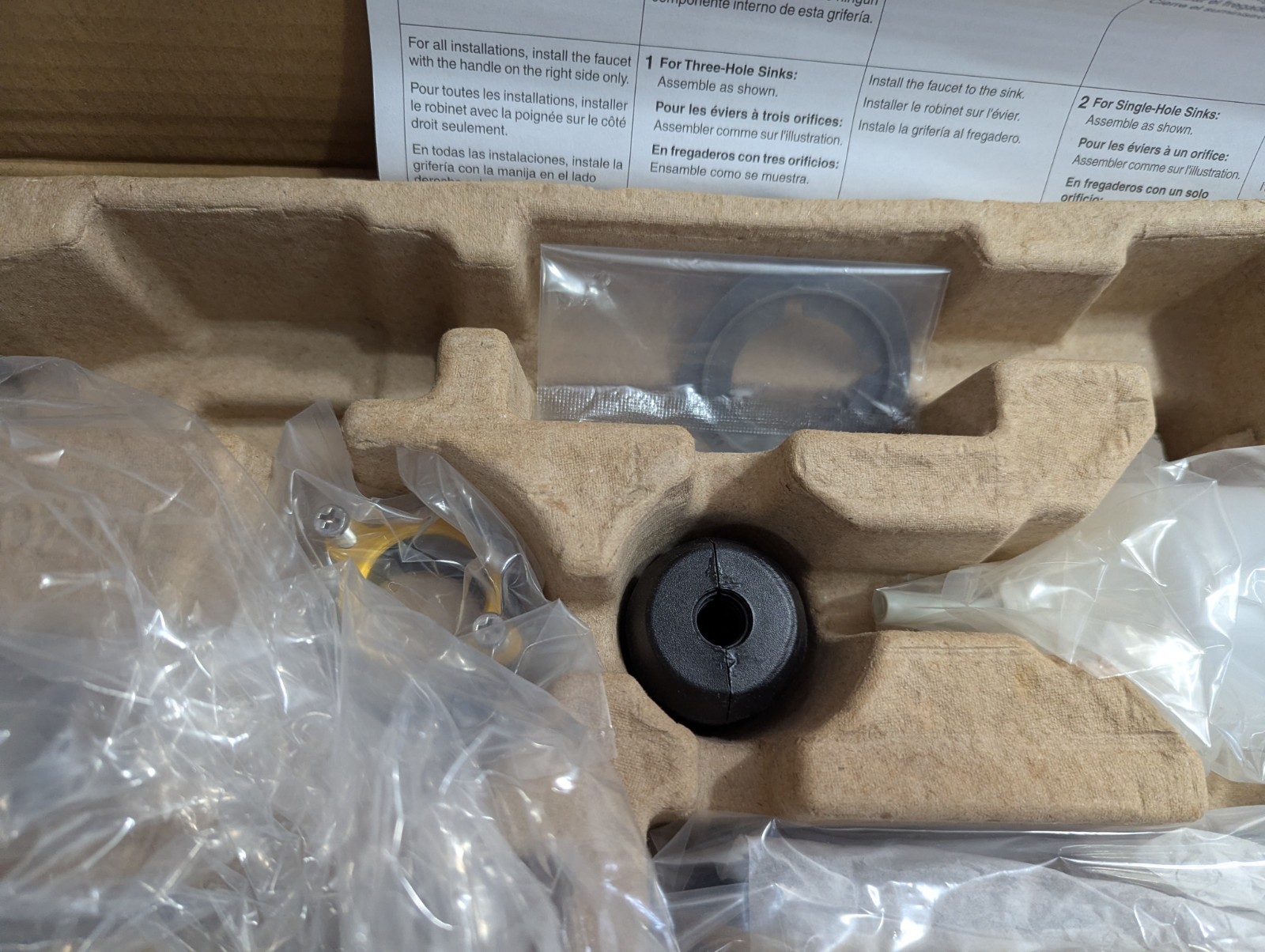 KOHLER Sundae Pull Down Sprayer Kitchen Faucet in Vibrant Brushed Moderne Brass