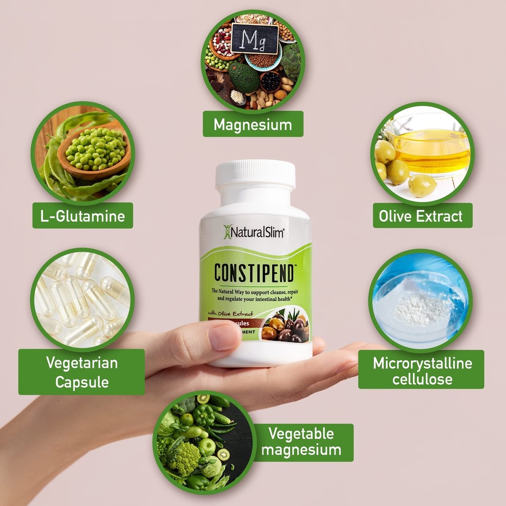 NaturalSlim Constipend - Laxative for Constipation Relief, Colon Regulation, ...