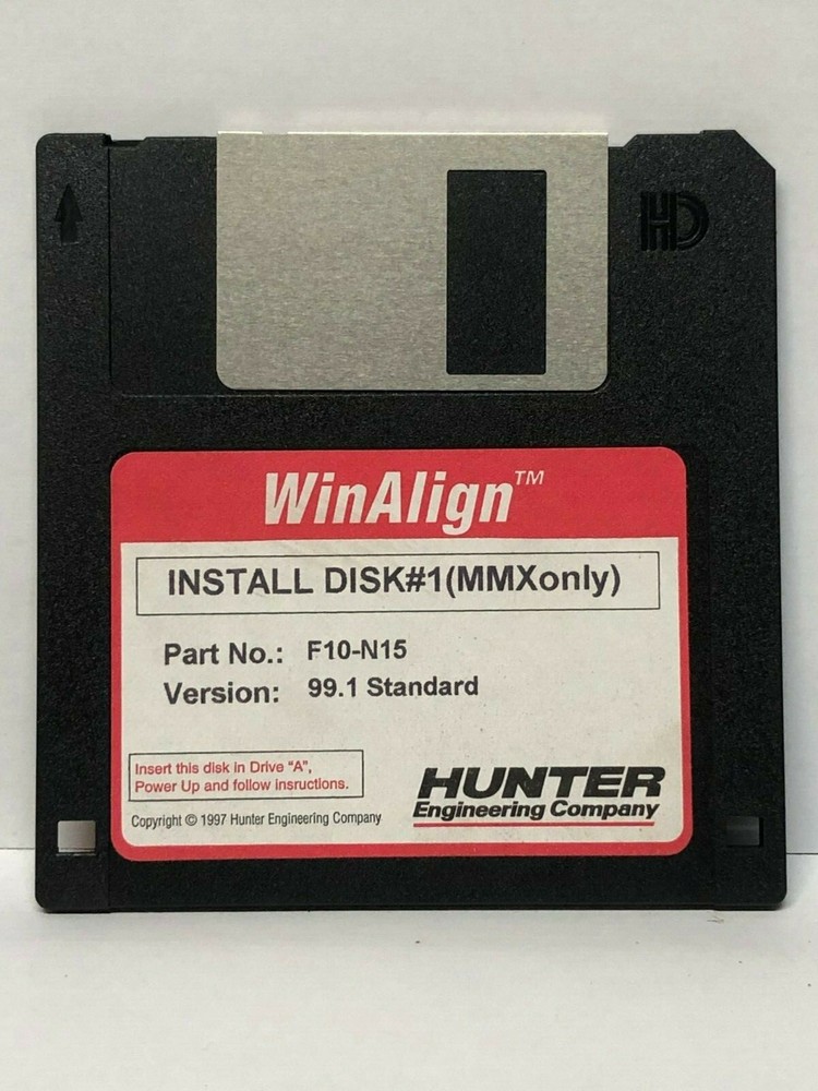 Hunter F10-N15 WinAlign Alignment Floppy Disk Software P-73