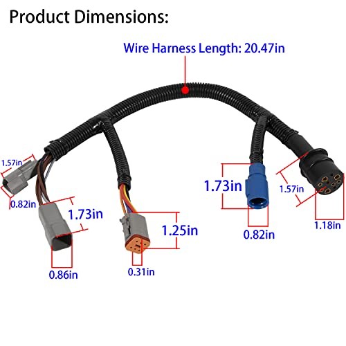 423-6344 Engine Adapter Harness,Suitable for 1976-1995 Johnson/Evinrude Engine