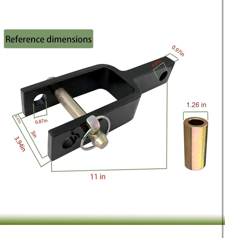 Versatile Quick Hitch Adapter with Adapter Sleeve for Category 1 Quick Hitch