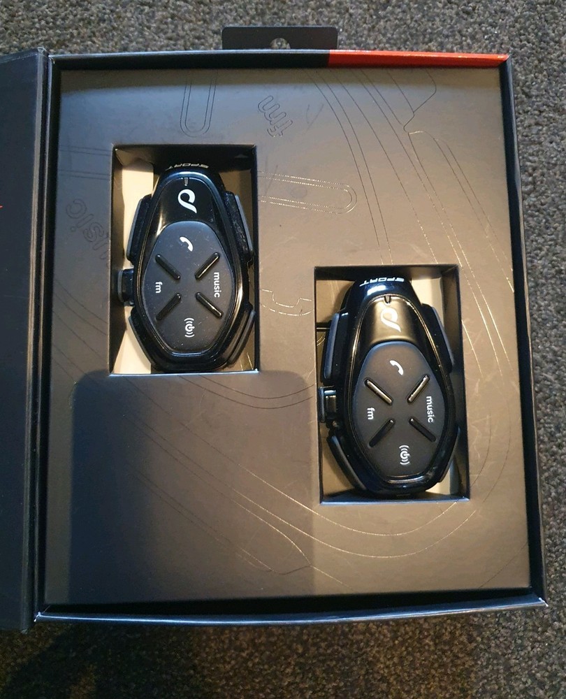 Interphone sport Intercom Dual Pack Motorcycle Intercom Bluetooth Headset Black